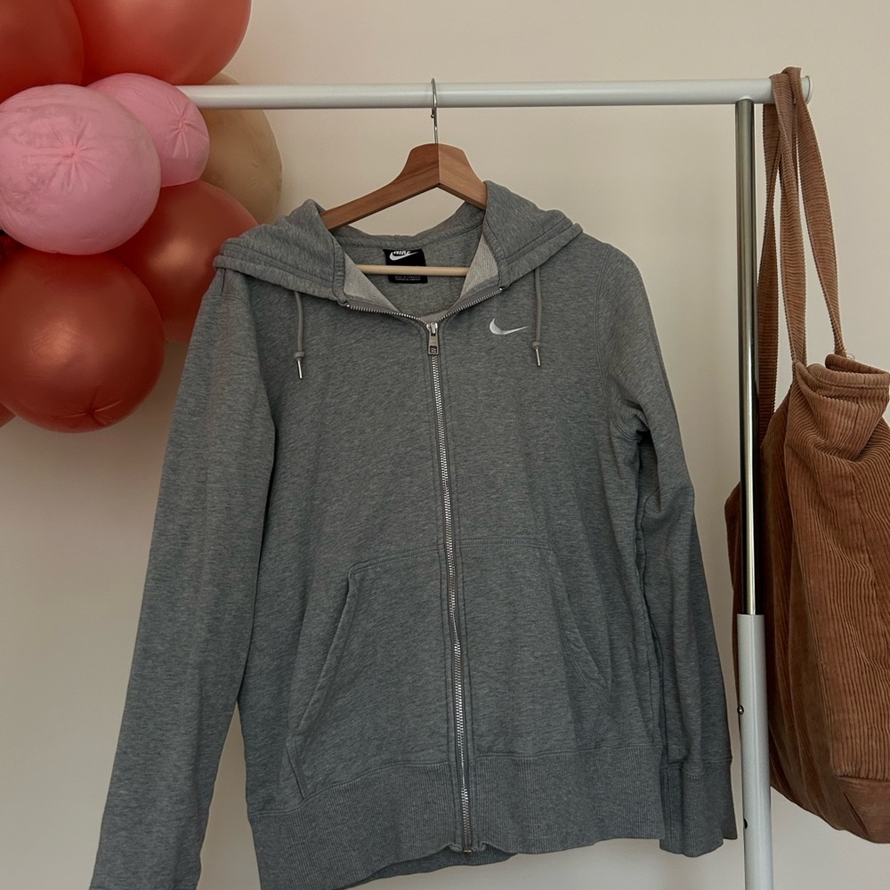 Nike Heather Gray Full-Zip Hoodie